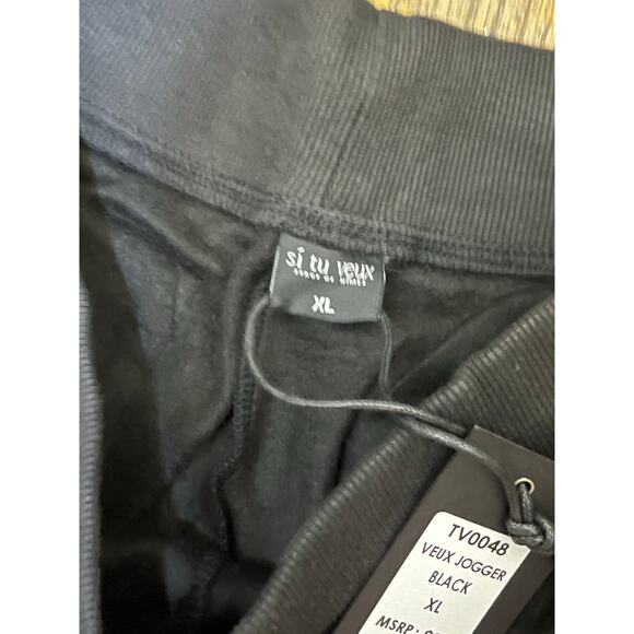 Si Tu Veux Superstack Men’s Black Sweatpants Size XL - Picture 4 of 5